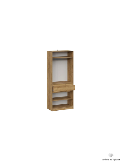 Авиньон шкаф двухстворчатый Дуб крафт золотой/Графит серый