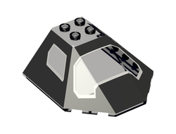 Windscreen 6 x 6 x 2 Canopy with SW Krennics Imperial Shuttle Pattern, Trans-Brown (Old Trans-Black) (87606pb02 / 6161150)