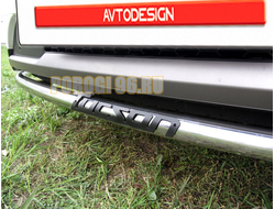 Защита переднего бампера d42 с надписью Slitkof для Hyundai Tucson 2015-2018