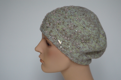 Берет Vizio Италия 7084 ВО бежевый с мятным