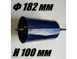 Коронка биметаллическая диаметр 182 мм глубина 100 мм