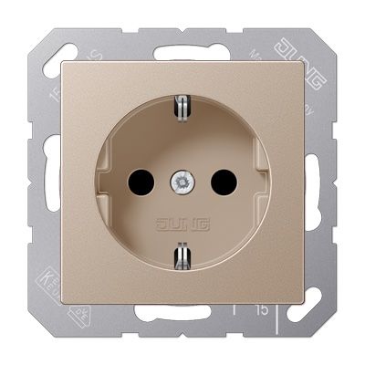 Jung A1520CH Розетка 16А 250V немецкий стандарт, цвет шампань
