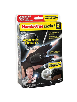 Перчатка с фонариком Hand-Free Light Оптом