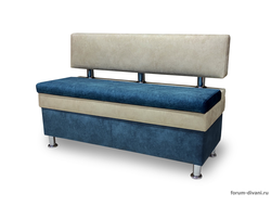 Кухонный  ДИВАН "ФОРУМ-4" Синий/Слоновая кость