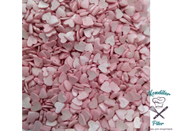 Посыпка "Сердца розовые перламутровые", 50 гр