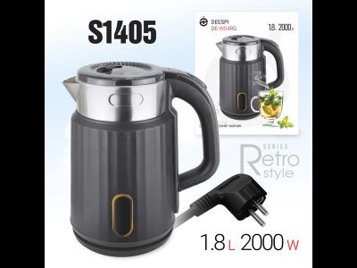 Чайник электрический deespi DE-W04RG 1,8л/2000Вт (пластик, металл) серый