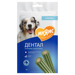 Лакомство Мнямс DENTAL для собак "Зубные палочки" с хлорофиллом, 100 г