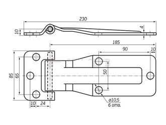 Петля боковой двери Zn185