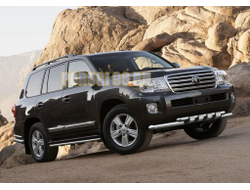 Защита переднего бампера d76/d57 клыки Toyota Land Cruiser 200 (2007-2012-2015)