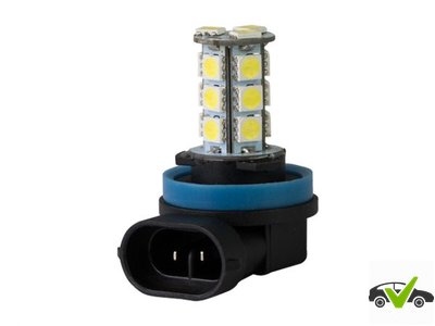 Светодиодная лампа 1109029 H8-18SMD (ПТФ/ ДХО) 5000K 12V (блистер 1 шт.) Гарантия 6 месяцев