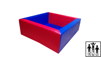 Сухой бассейн квадратный без аппликаций 150*150*36 разборный синий/красный DNN