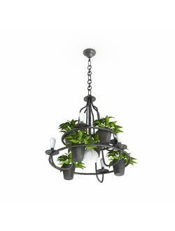 потолочные Люстра кованая с цветами