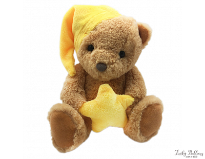 Мягкая игрушка "Медвежонок в жёлтом колпачке"
