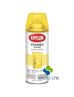 Krylon Stained Glass Yellow "Витраж" Желтая краска для стекла 326 г