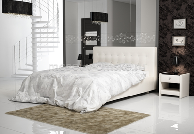 Прикроватная тумба "Элегия" в комплекте с кроватью в интерьере спальни