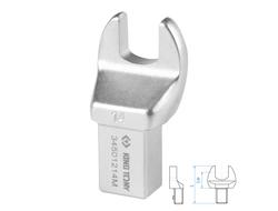 Насадка рожковая серии "FIT", 14 мм, 14х18 мм KING TONY 34501214M