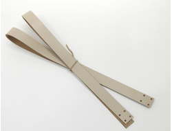 Ручки для сумки кожаные 60 см пришивные пара цвет крем