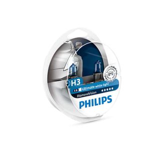 Комплект аатоламп Philips H3 12V 55W Diamond Vision (PK22s) (2шт.) 12336DVS2