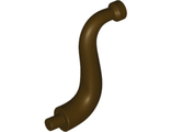 Elephant Tail / Trunk with Bar End - Short Curved Tip, Dark Brown (43892 / 6109328)