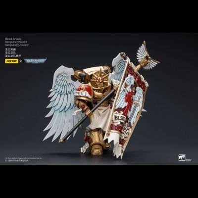 Знаменосец Сангвинарной гвардии Кровавых Ангелов (Warhammer 40k) - КОЛЛЕКЦИОННАЯ ФИГУРКА 1/18 Blood Angels Sanguinary Guard Sanguinary Ancient (JT6199) - JOYTOY