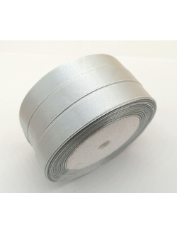 Лента атласная 12 мм, цвет светло серый  арт. 68