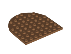 Plate, Round 8 x 8 Rounded End, Medium Nougat (41948 / 6301315)