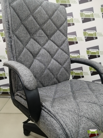 Кресло КР72 (ДЕЛМАР) ТГ ПЛАСТ К25 (ткань Крафт меланж серая)