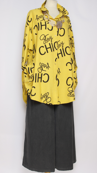 РУБАШКА "CHIC " бежевая, жёлтая,чёрная, графит до р.56