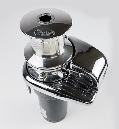 Якорная лебедка «Crystal», 800Вт, 24В, с барабаном, цепь 8 мм.