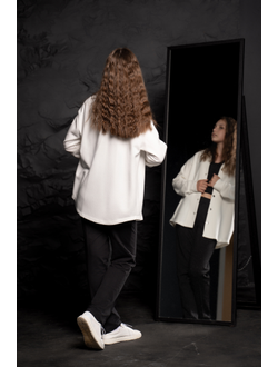 Брюки трикотажные со стрелкой черные