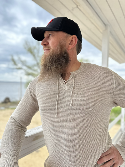 "Кольчужка" из вязаного льна