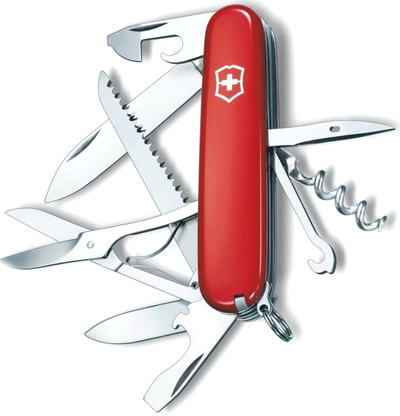 VICTORINOX Huntsman 1.3713, 91 мм, 15 функций, красный