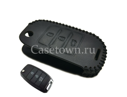 Чехол для выкидного ключа киа рио 2017-2020 (чёрный classic)
