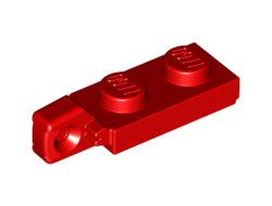 Hinge Plate 1 x 2 Locking with 1 Finger on End without Bottom Groove, Red (44301b / 4183039 / 6266222)