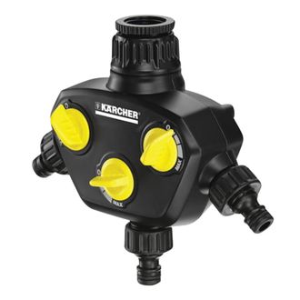 Распределитель KARCHER (КЕРХЕР) трехканальный, регулировка потока воды, пластик, 2.645-200.0