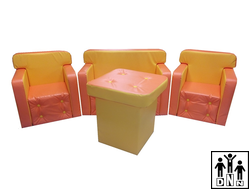 Детская игровая мебель "Комфорт" оранжевый / желтый