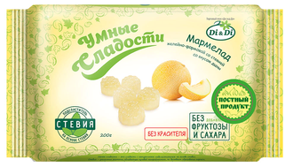 Умные сладости Мармелад желейный со вкусом дыни, 200г