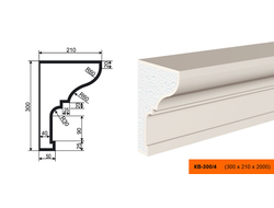 Фасадный карниз из пенополистирола с покрытием LEPNINAPLAST (Лепнинапласт) КВ-300/4