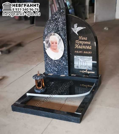 Памятник из эксклюзивного голубого гранита 259   фото