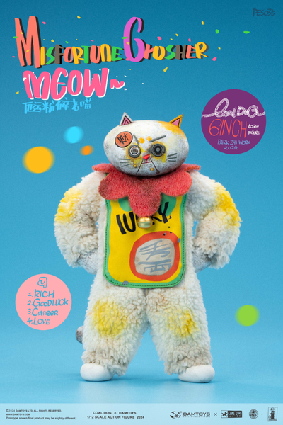 Сердитый котик - Коллекционная фигурка 1/12 SCALE Misfortune Crusher MEOW (pes039) - Coal Dog x DAMTOYS