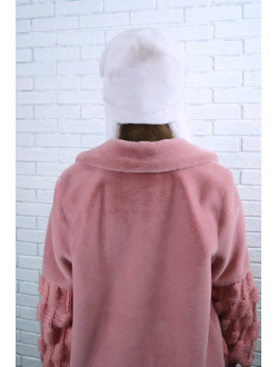 Ушанка "Норд" цвет жемчуг + жемчуг