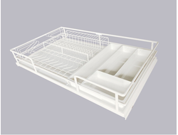 Выдвижная сушка-корзина в базу 900мм, Soft-Close, в цвете Белый матовый,  серия LX (852-90-02) TALISMAN *