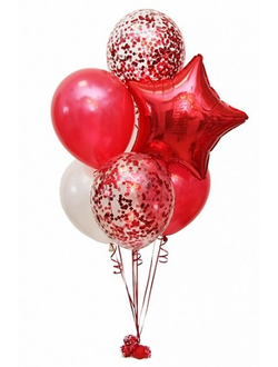 Фонтан шаров в красном (СиК)