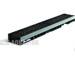 ЛОТОК ВОДООТВОДНЫЙ ПЛАСТИКОВЫЙ ЛВП PROFI DN100 H72 E600 КОМПЛЕКТ