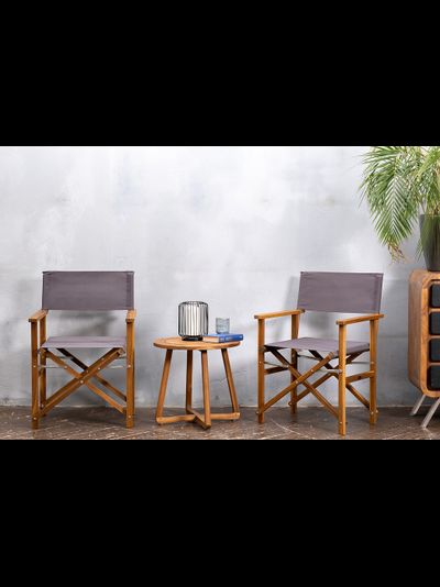 Кофейный комплект из акации Director темно-серый