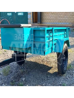 Тележка мотоблока ТМ-500  СРЕДНЯЯ (4.00-10 КИТАЙ) (1500*1120*275) вес-100кг ЗАД.БОРТ ОТКИДНОЙ /Чеб