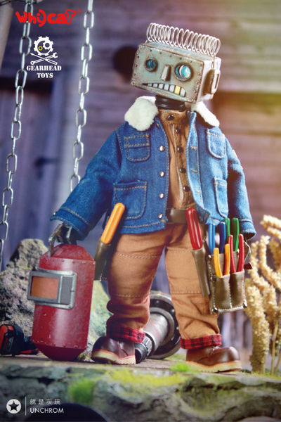 Неуклюжий робот Карри - Коллекционная ФИГУРКА 1/6 scale ClumsyBot  Curry - Whycat&GEARHEADTOYS
