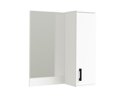 ЛДСП Прихожая НИКА ПЗ800 Полка с зеркалом Белый гладкий