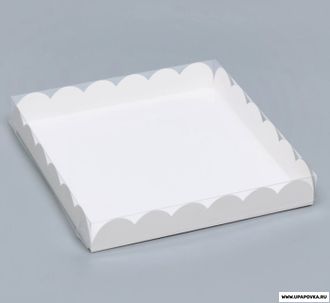 Коробка для печенья Белая 21 х 21 х 3 см