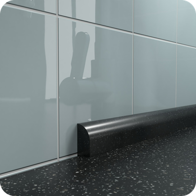 Акриловый плинтус бордюр на столешницу BNV ПШ24 черный